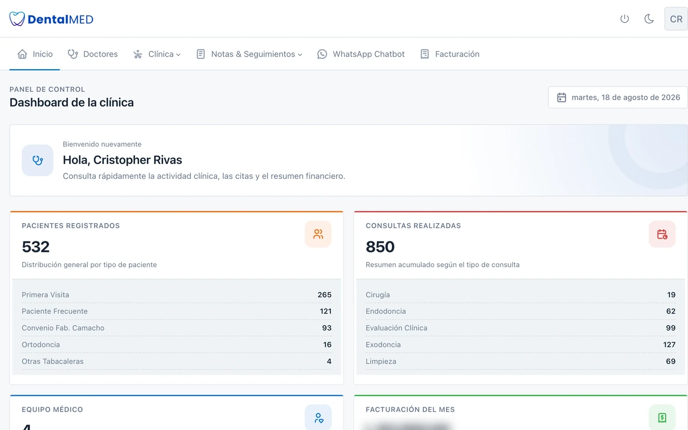 DentalMED - Sistema web